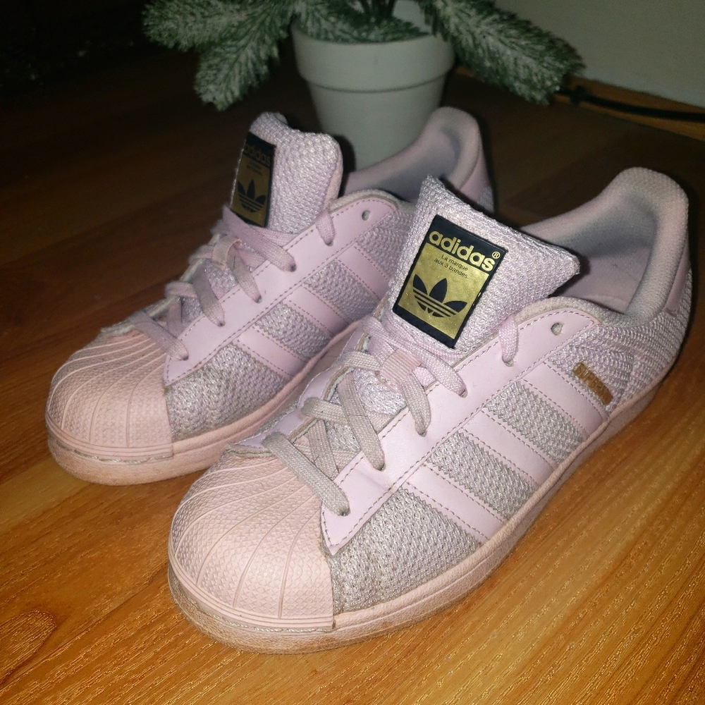 Pink adidas shoes